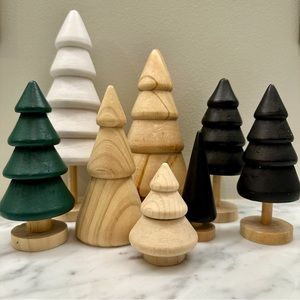 Set of 8 Target BP Wooden Christmas Trees *New